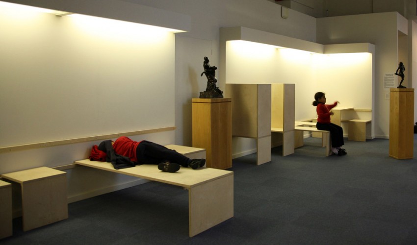 Furniture prototypes in ‘Proposition-Room' at National Museum and Galleries of Wales, Cardiff, dimensions variable, plywood, 2006-2007