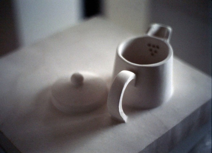 ‘Coffee Pot’, 1999-2004 clay, wood, paint, 109 x 27.9 x 28.1