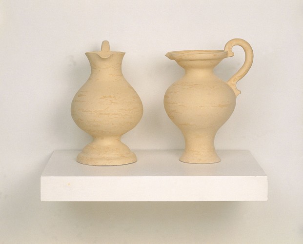 ‘Untitled’ 1989, clay, wood, paint. Private Collection U.S.A.