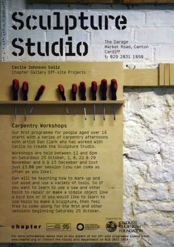 ‘Sculpture Studio’ Carpentry Classes poster