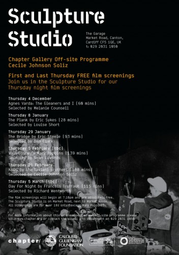 ‘Sculpture Studio’ Film Screenings poster