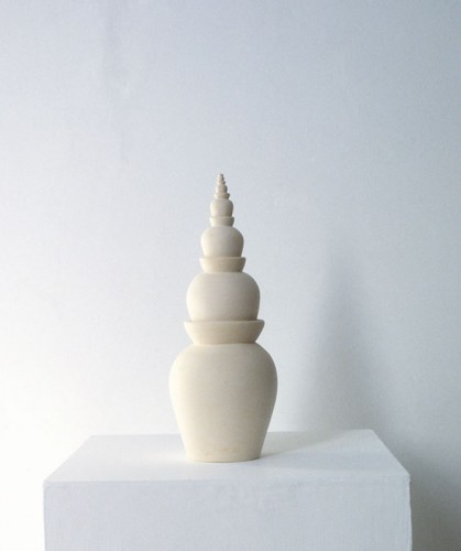 ‘Untitled (Six Jars)’, 1988, clay, wood, paint, 26 x 9.5 x 9.5cm, Private Collection USA