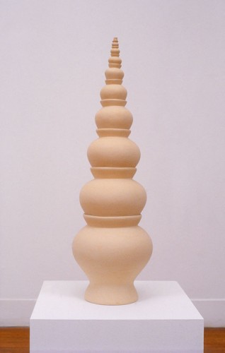 ‘Ten Jars’, 1989, clay, wood, paint, 76 x 15 x 15cm, Private Collection USA