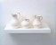 ‘Three Pitchers’ 1990, clay, wood, paint, 32 x 89 x 8cm Private Collection Boston, USA