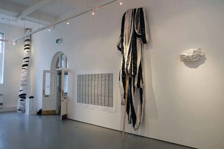 ‘Drawing (wrapped)’, ‘Drawing’, ‘Circular Black Lines’ Drawing (Cloud) ‘Made Up’ Oriel Myrddin Gallery Carmarthen 2016