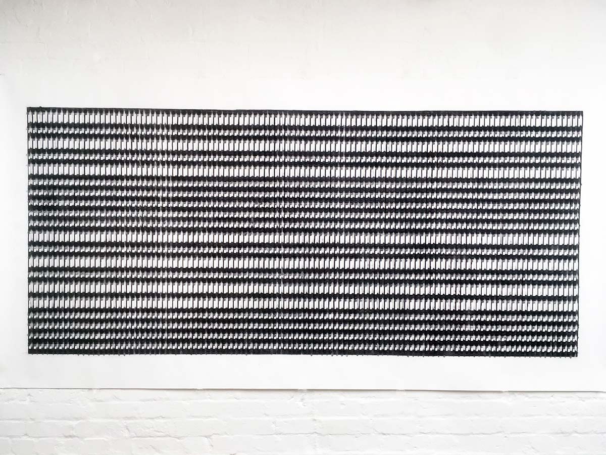 Drawing I, charcoal 1.5 x 3m, 2023